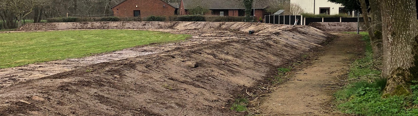 Wall removal and flood defence works