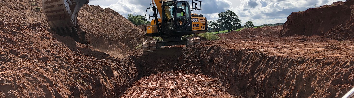 Chicken shed groundworks